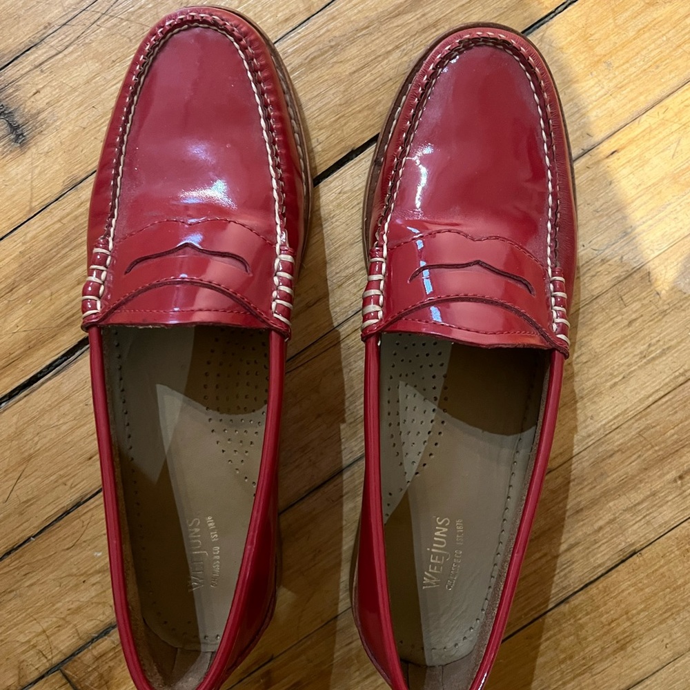 G.H. Bass & Co. Red Leather Loafers - Picture 8 of 8